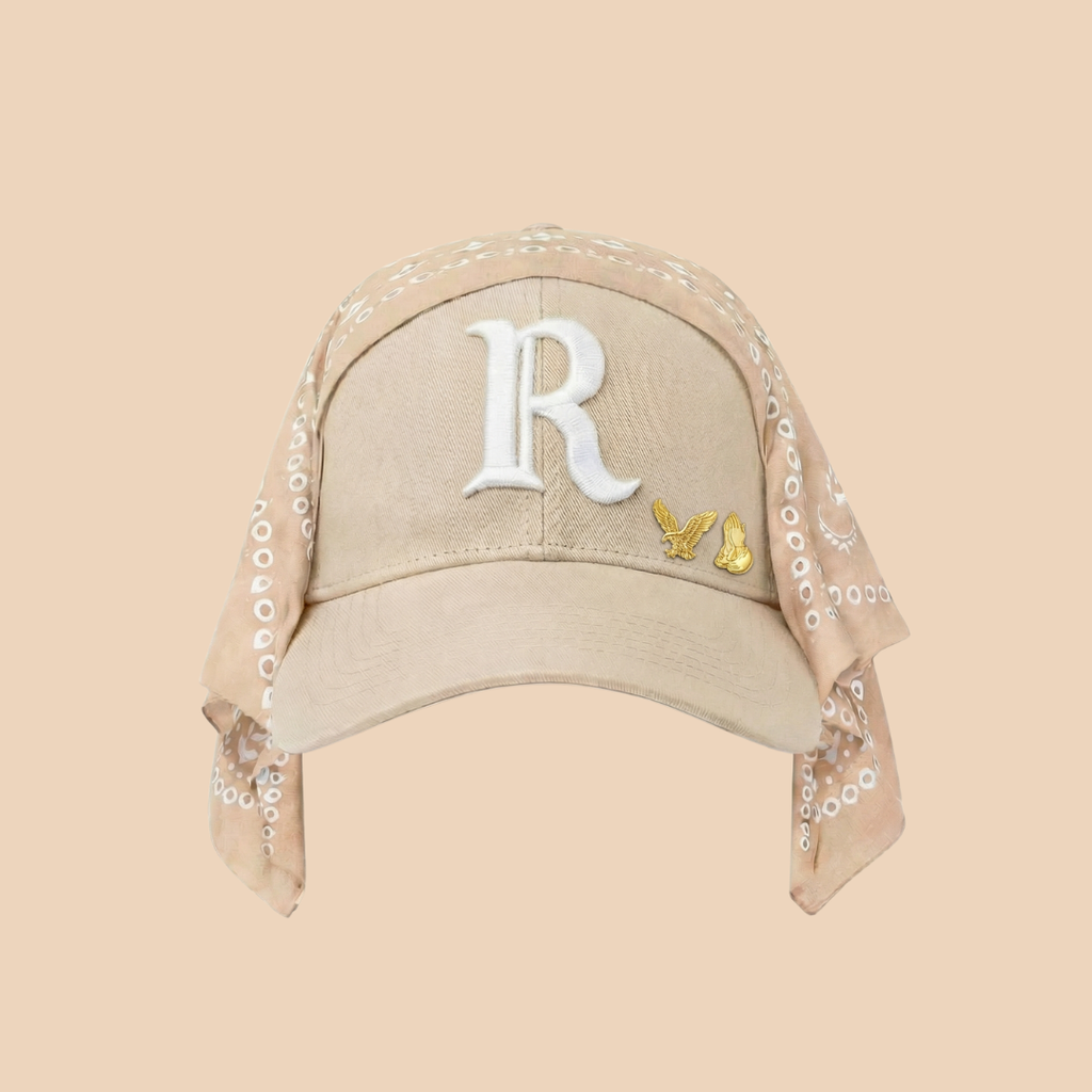 Red Letter "R" Hat (Khaki/White)