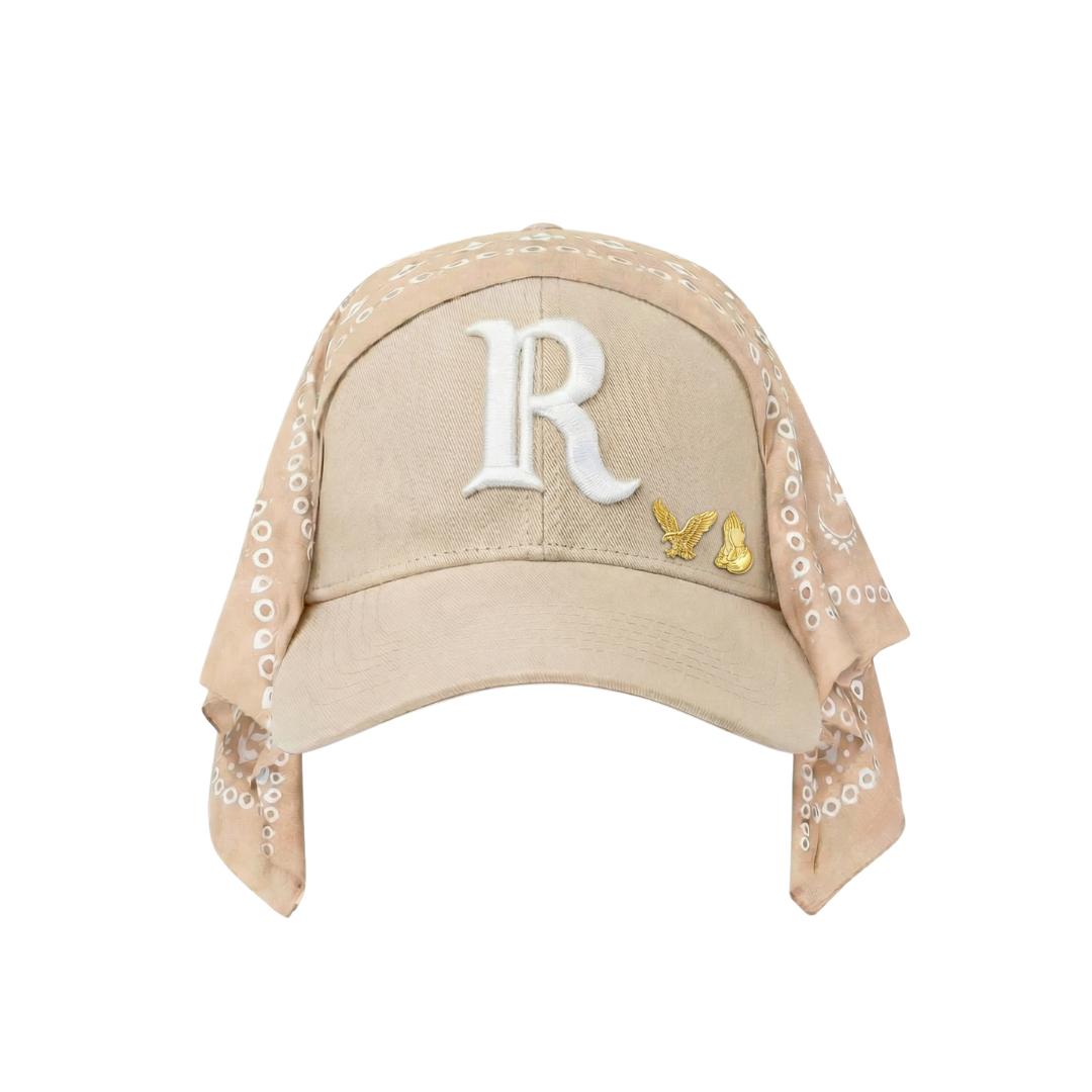 Red Letter "R" Hat (Khaki/White)