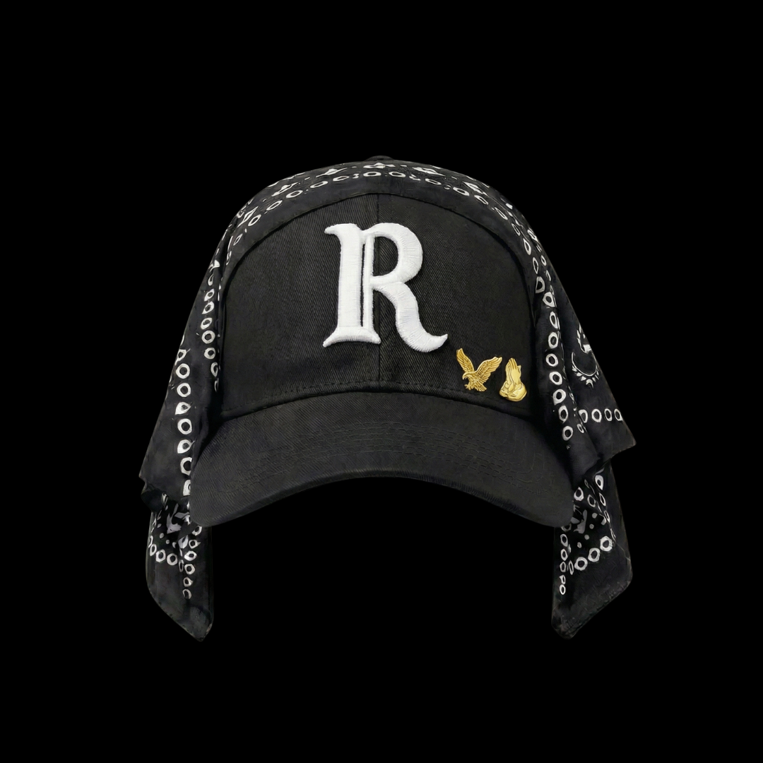 Red Letter "R" Hat (Black/White)