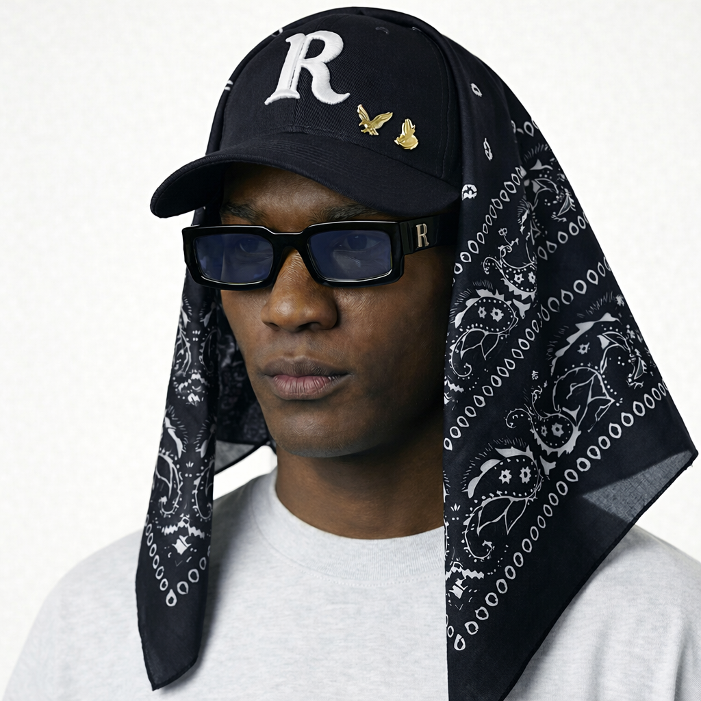 Red Letter "R" Hat (Black/White)
