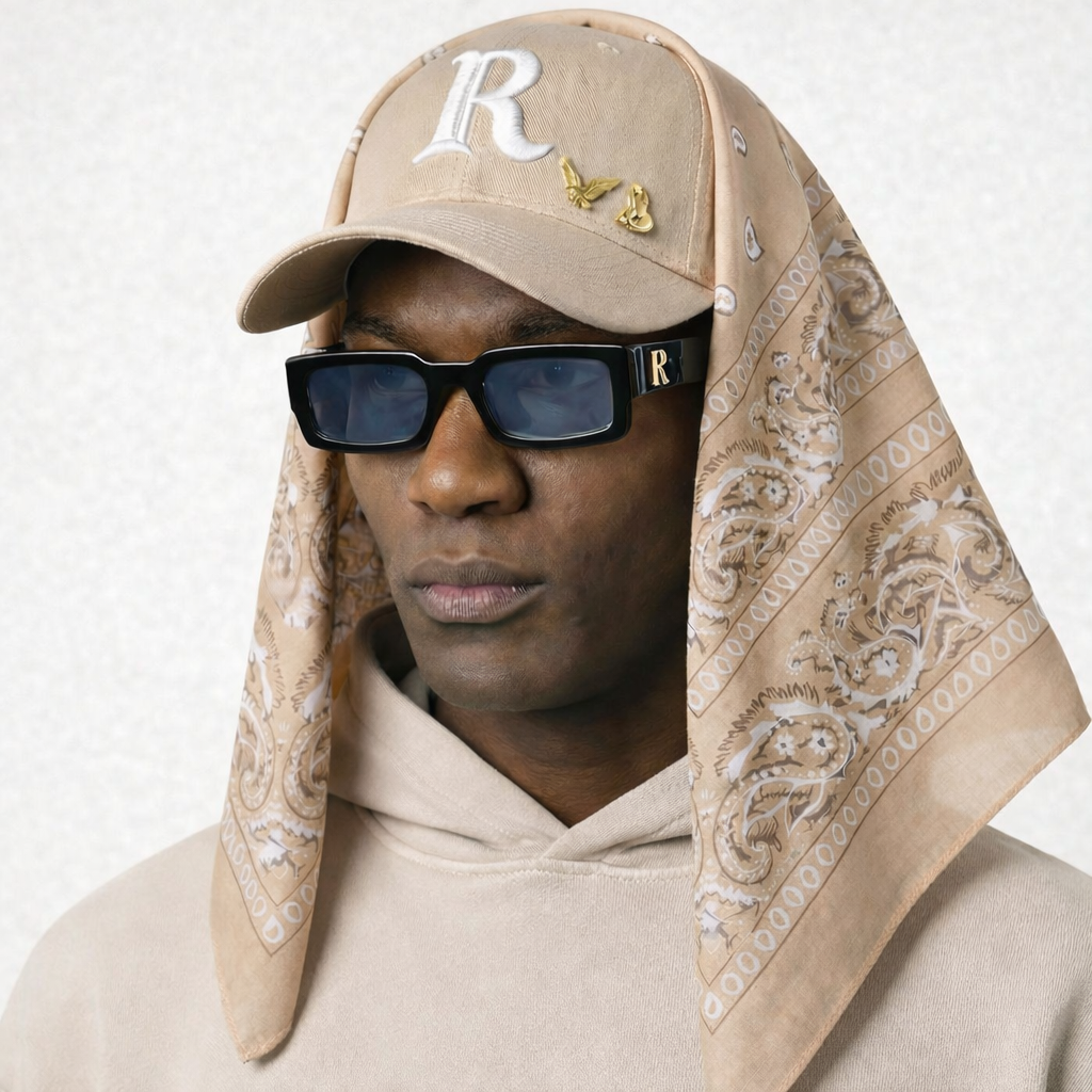 Red Letter "R" Hat (Khaki/White)