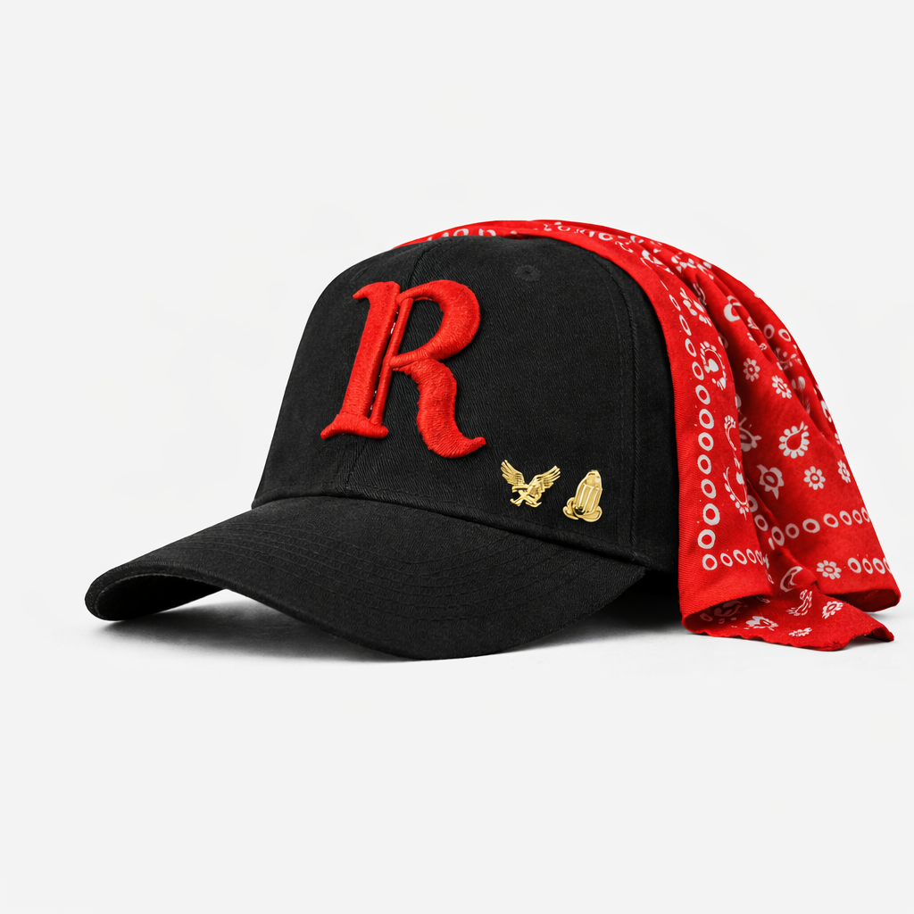 Red Letter "R" Hat (Black/Red)
